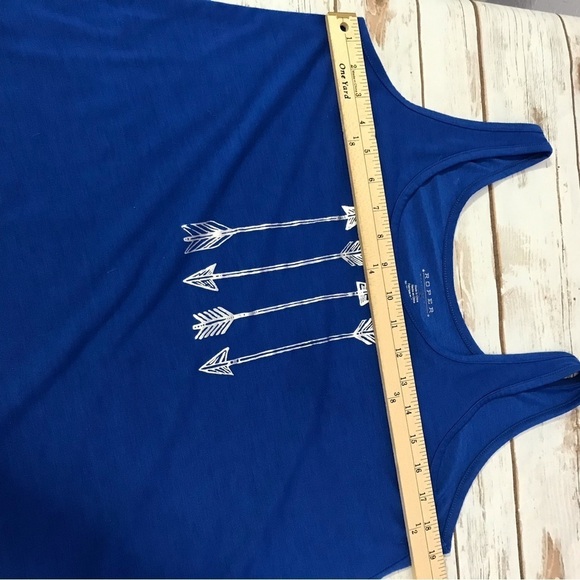 Roper Blue Arrow Screen print Tank Top Size medium - Picture 7 of 11